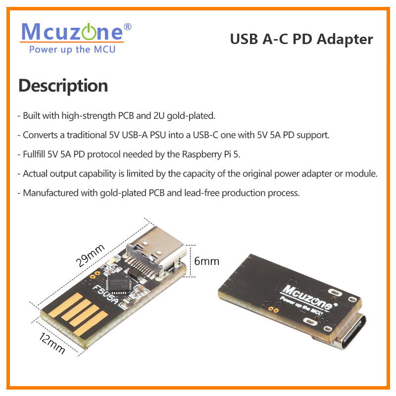 Raspberry Pi5 USB A-C PD Adapt - огляд і ціна Banana Pi Bpi-M5
