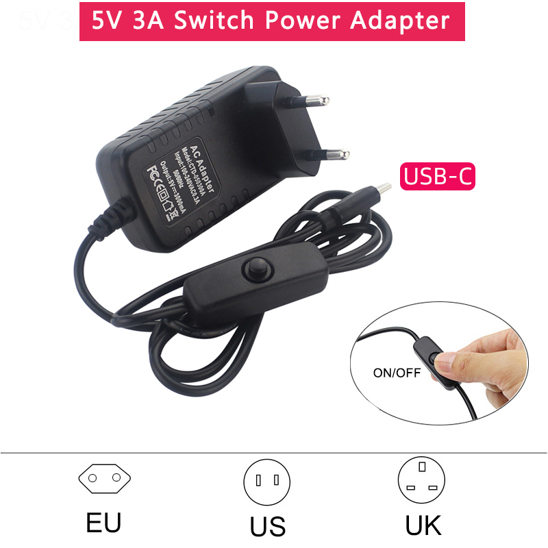 5V 3A Power Supply with ON/OFF - огляд і ціна Banana Pi Bpi-M5